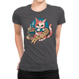 Raven Cat - Womens Premium T-Shirts RIPT Apparel Small / Heavy Metal
