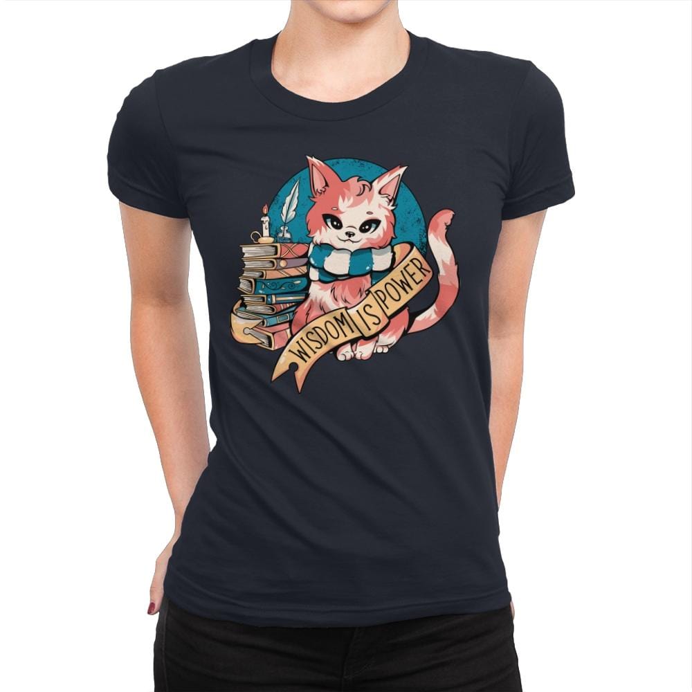 Raven Cat - Womens Premium T-Shirts RIPT Apparel Small / Midnight Navy