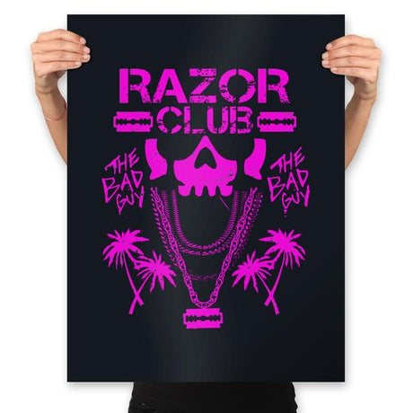 Razor Club - Prints Posters RIPT Apparel 18x24 / Black