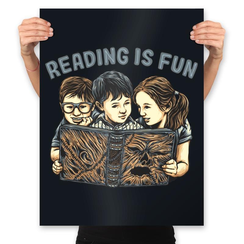 Reading is Fun - Prints Posters RIPT Apparel 18x24 / Black