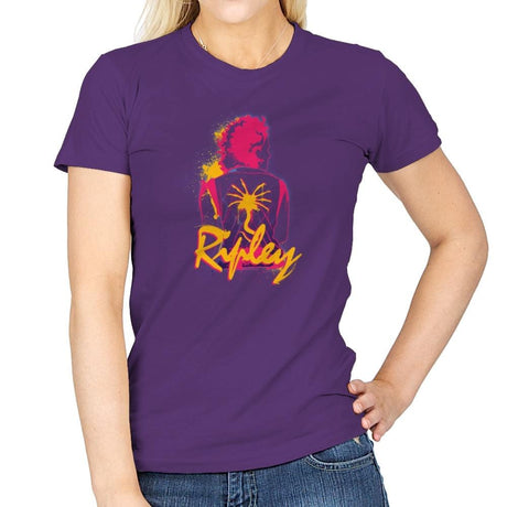 Real Hero - Graffitees - Womens T-Shirts RIPT Apparel Small / Purple