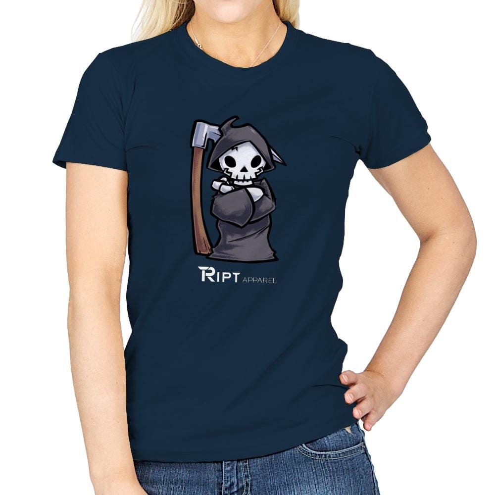 Reaper Arms Crossed - Womens T-Shirts RIPT Apparel Small / Navy