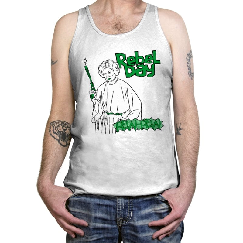 Rebel Day - Tanktop Tanktop RIPT Apparel X-Small / White