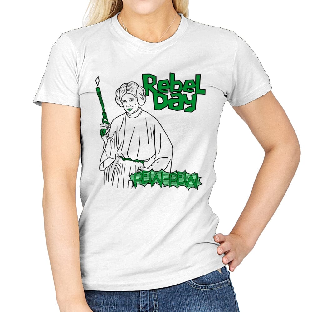 Rebel Day - Womens T-Shirts RIPT Apparel Small / White