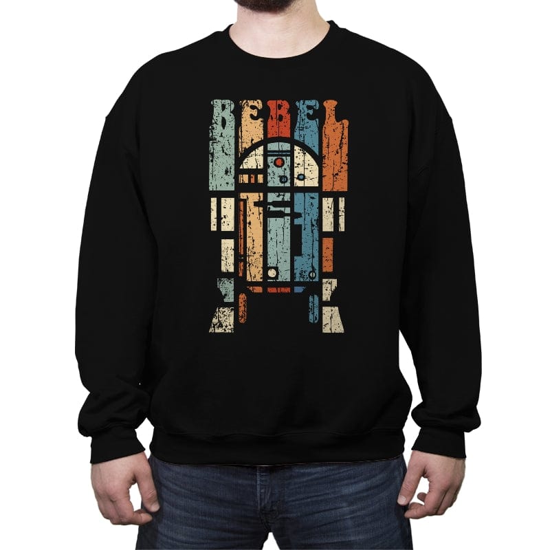 Rebel Droid - Crew Neck Sweatshirt Crew Neck Sweatshirt RIPT Apparel Small / Black