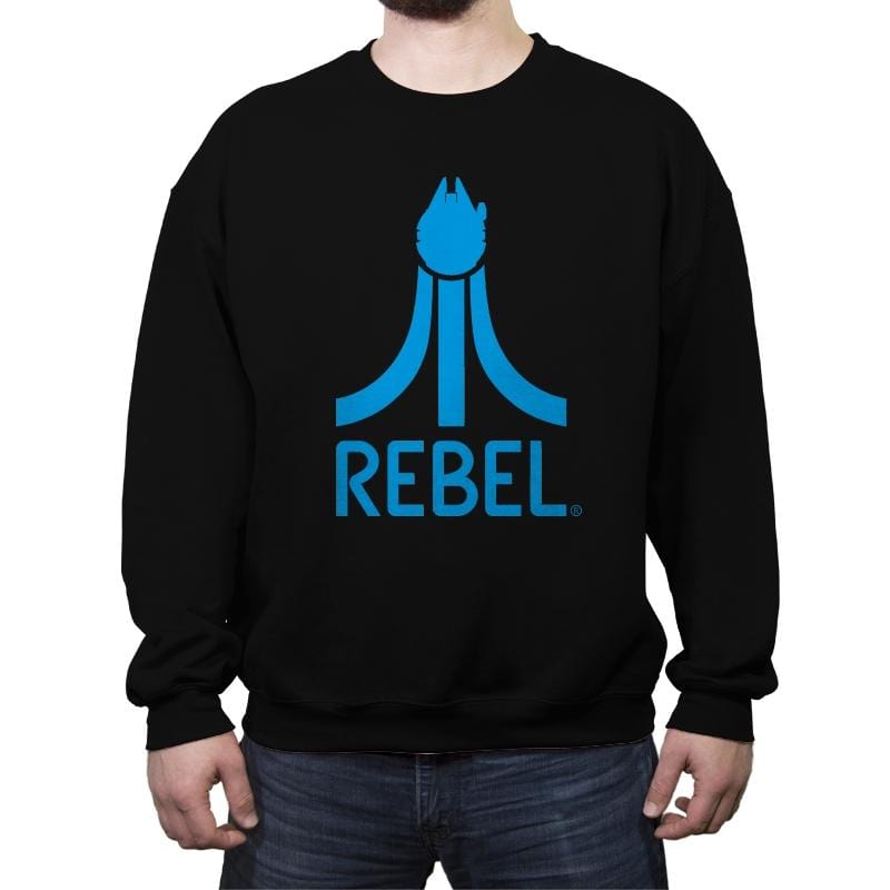 Rebel Gamer - Crew Neck Sweatshirt Crew Neck Sweatshirt RIPT Apparel Small / Black