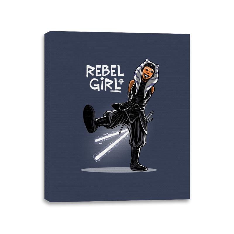 Rebel Girl - Canvas Wraps Canvas Wraps RIPT Apparel 11x14 / Navy