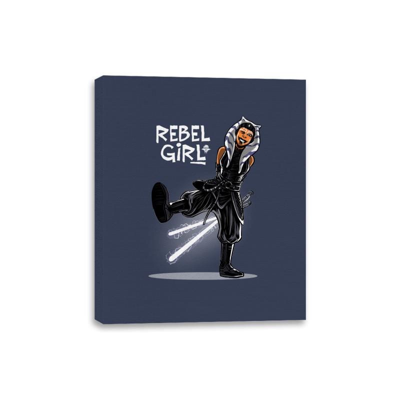 Rebel Girl - Canvas Wraps Canvas Wraps RIPT Apparel 8x10 / Navy