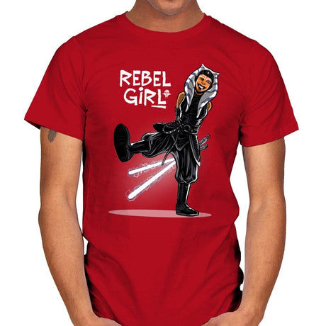 Rebel Girl - Mens T-Shirts RIPT Apparel Small / Red