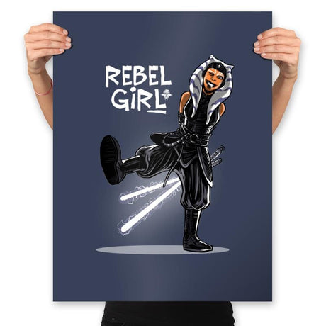 Rebel Girl - Prints Posters RIPT Apparel 18x24 / Navy