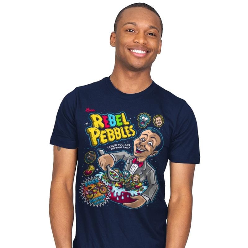 Rebel Pebbles - Mens T-Shirts RIPT Apparel Small / Navy