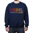 Rebel since 1977 - Shirt Club - Crew Neck Sweatshirt Crew Neck Sweatshirt RIPT Apparel Small / Navy