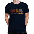 Rebel since 1977 - Shirt Club - Mens Premium T-Shirts RIPT Apparel Small / Midnight Navy
