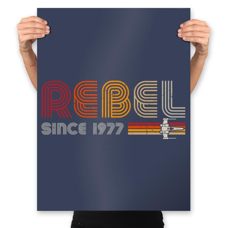 Rebel since 1977 - Shirt Club - Prints Posters RIPT Apparel 18x24 / Navy