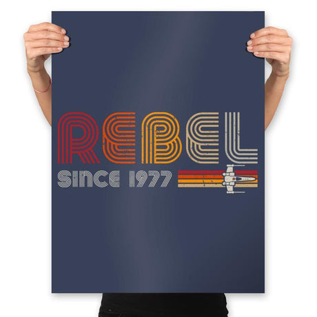 Rebel since 1977 - Shirt Club - Prints Posters RIPT Apparel 18x24 / Navy