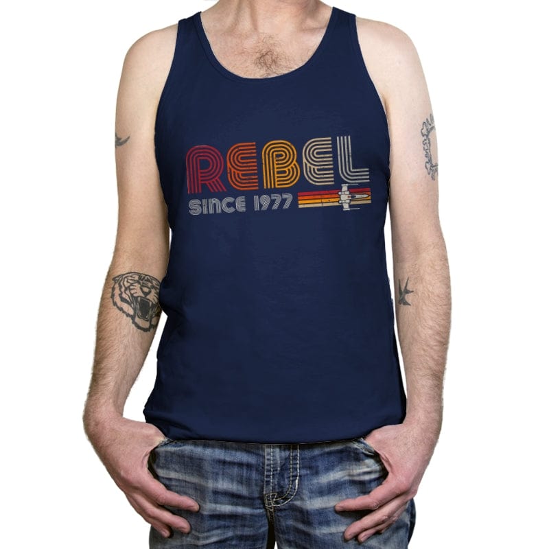 Rebel since 1977 - Shirt Club - Tanktop Tanktop RIPT Apparel X-Small / Navy