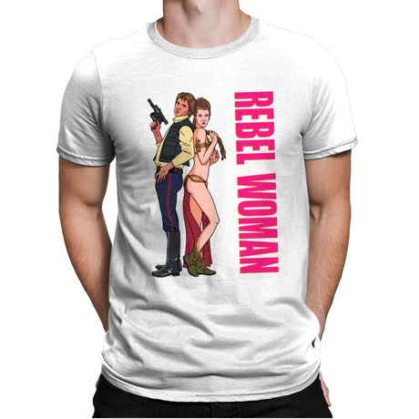 Rebel Woman - Mens Premium T-Shirts RIPT Apparel Small / White
