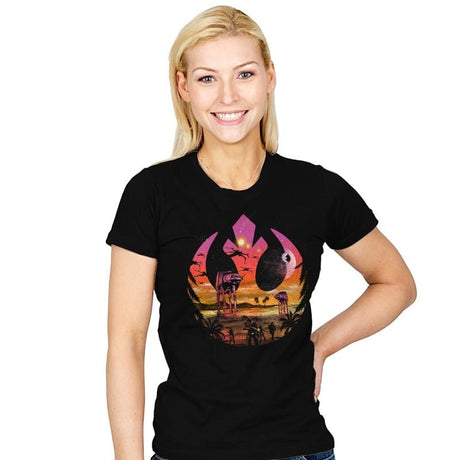 Rebellion Sunset - Womens T-Shirts RIPT Apparel