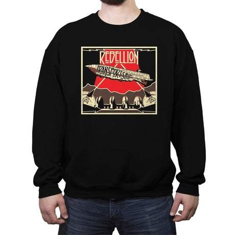 Rebellion - Transport Ship - Crew Neck Sweatshirt Crew Neck Sweatshirt RIPT Apparel Small / Black