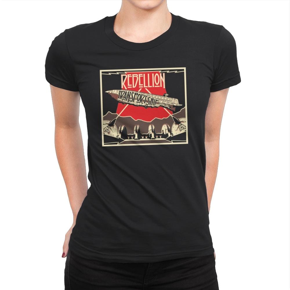 Rebellion - Transport Ship - Womens Premium T-Shirts RIPT Apparel Small / Black