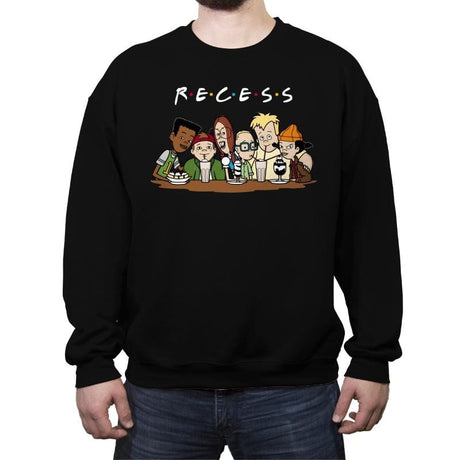 Recess Forever - Crew Neck Sweatshirt Crew Neck Sweatshirt RIPT Apparel Small / Black