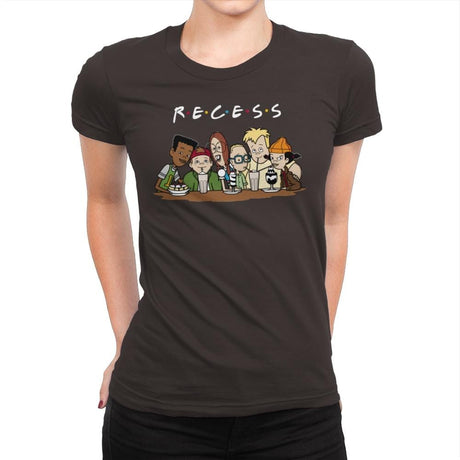 Recess Forever - Womens Premium T-Shirts RIPT Apparel Small / Dark Chocolate