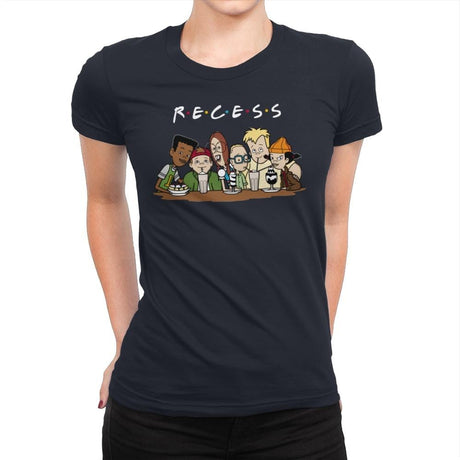 Recess Forever - Womens Premium T-Shirts RIPT Apparel Small / Midnight Navy