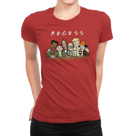 Recess Forever - Womens Premium T-Shirts RIPT Apparel Small / Red