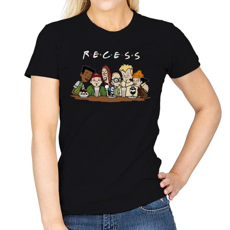 Recess Forever - Womens T-Shirts RIPT Apparel Small / Black