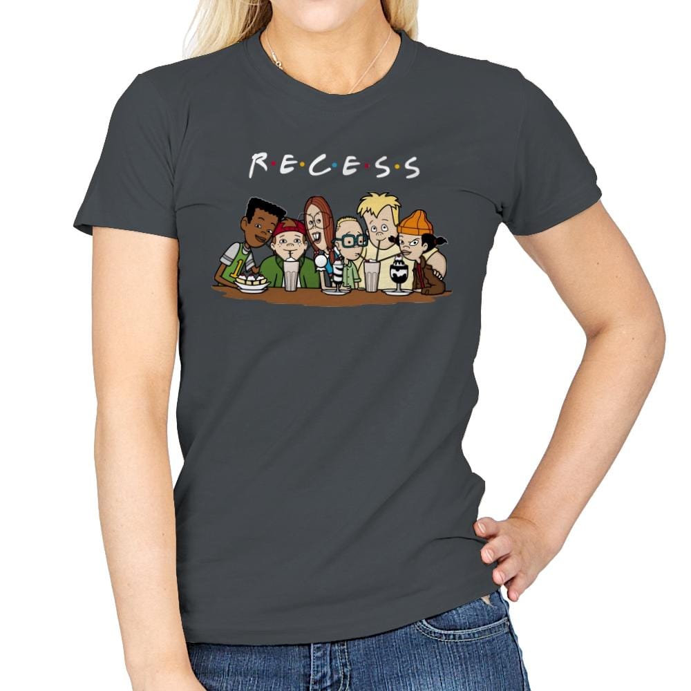 Recess Forever - Womens T-Shirts RIPT Apparel Small / Charcoal