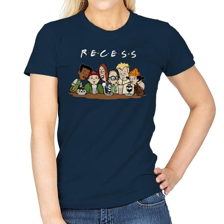 Recess Forever - Womens T-Shirts RIPT Apparel Small / Navy