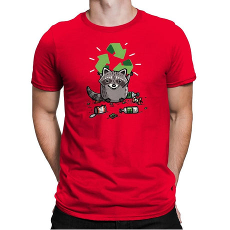 Recycle Please - Mens Premium T-Shirts RIPT Apparel Small / Red