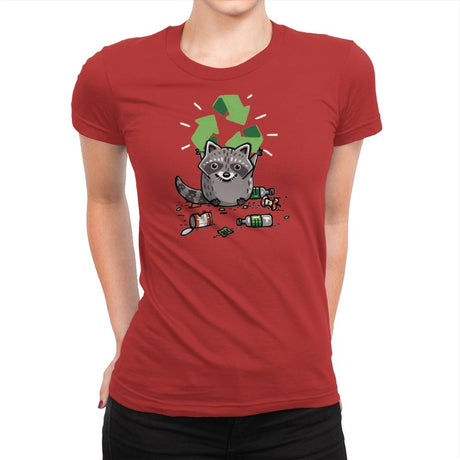 Recycle Please - Womens Premium T-Shirts RIPT Apparel Small / Red