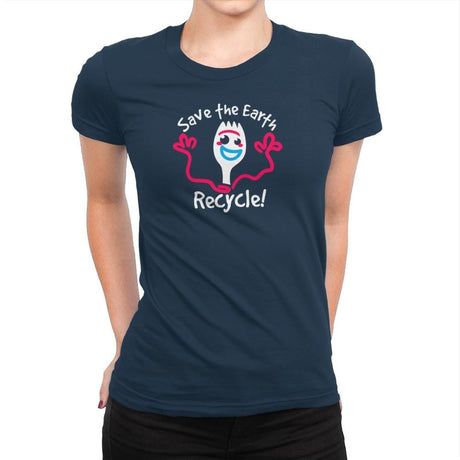 Recycle  - Womens Premium T-Shirts RIPT Apparel Small / Midnight Navy