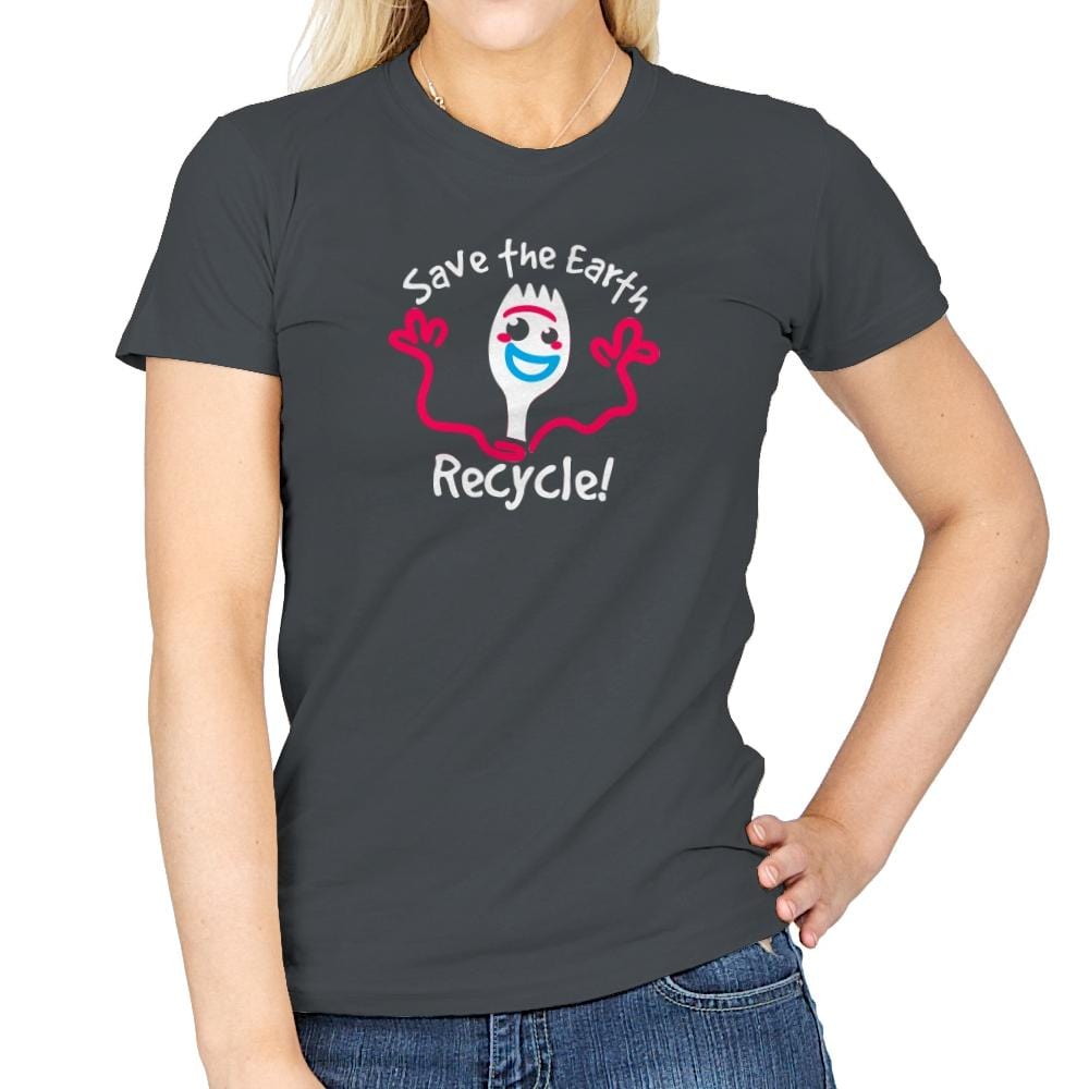 Recycle  - Womens T-Shirts RIPT Apparel Small / Charcoal