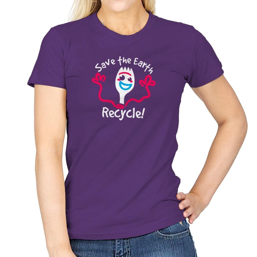 Recycle  - Womens T-Shirts RIPT Apparel Small / Purple