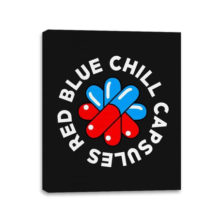 Red Blue Chill Capsules - Canvas Wraps Canvas Wraps RIPT Apparel 11x14 / Black