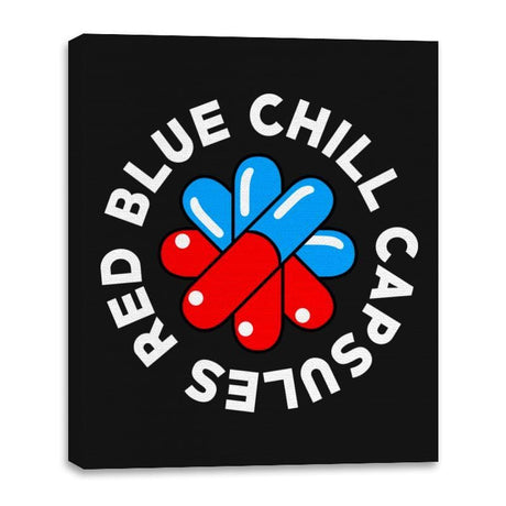Red Blue Chill Capsules - Canvas Wraps Canvas Wraps RIPT Apparel 16x20 / Black