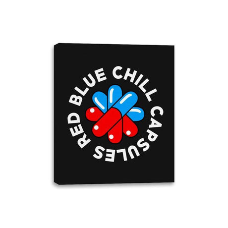 Red Blue Chill Capsules - Canvas Wraps Canvas Wraps RIPT Apparel 8x10 / Black