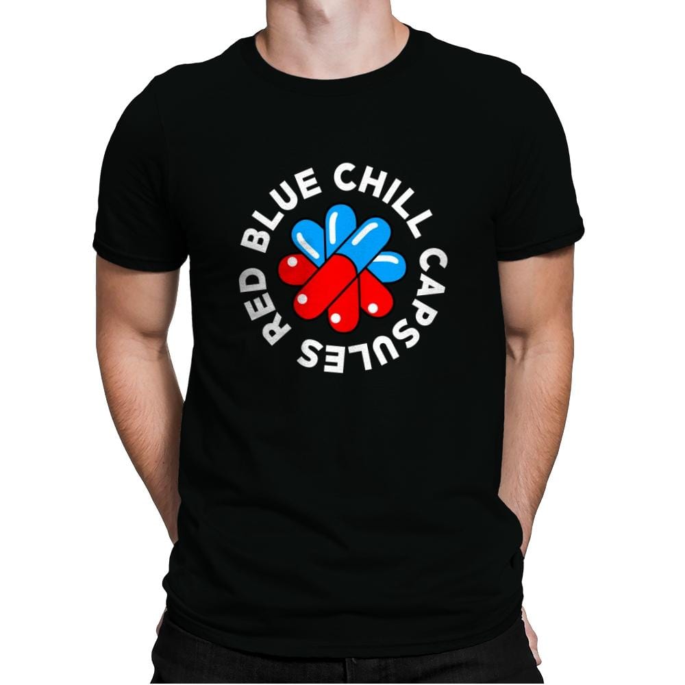 Red Blue Chill Capsules - Mens Premium T-Shirts RIPT Apparel Small / Black