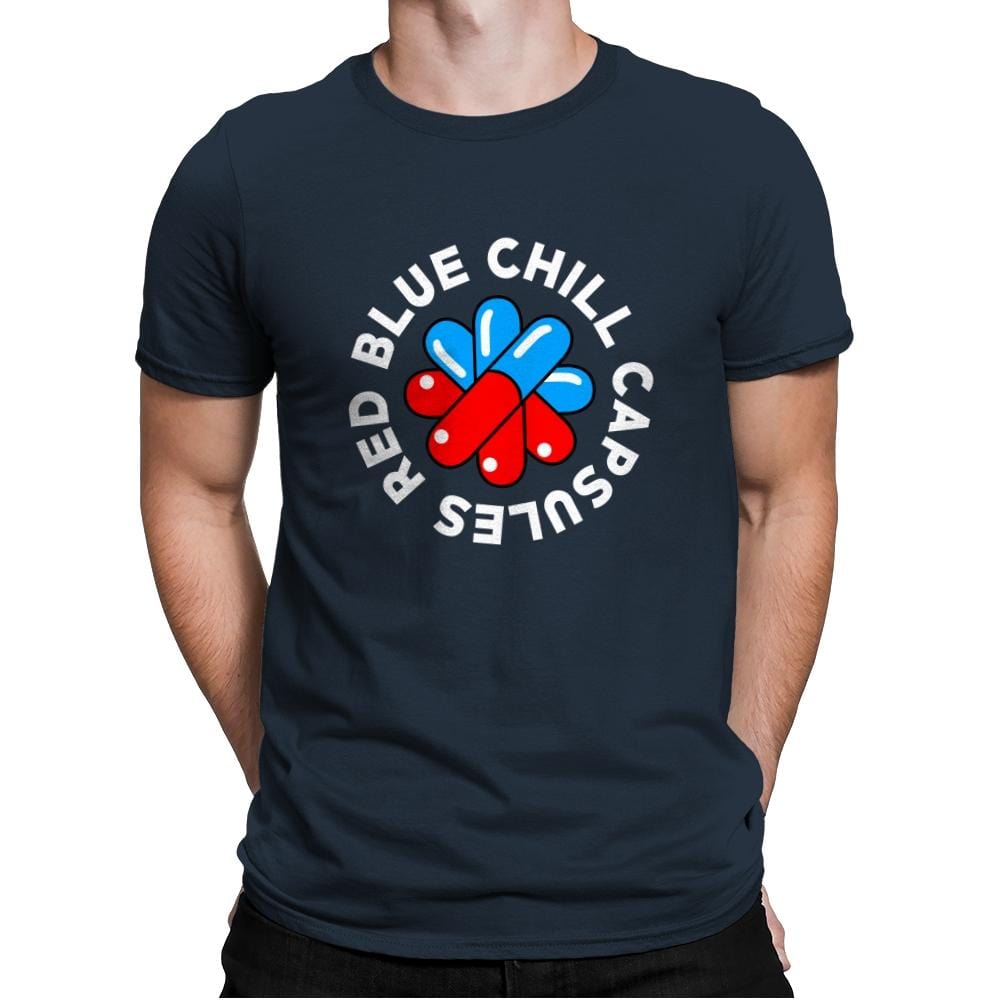 Red Blue Chill Capsules - Mens Premium T-Shirts RIPT Apparel Small / Indigo