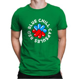 Red Blue Chill Capsules - Mens Premium T-Shirts RIPT Apparel Small / Kelly Green
