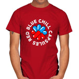 Red Blue Chill Capsules - Mens T-Shirts RIPT Apparel Small / Red