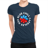 Red Blue Chill Capsules - Womens Premium T-Shirts RIPT Apparel Small / Midnight Navy