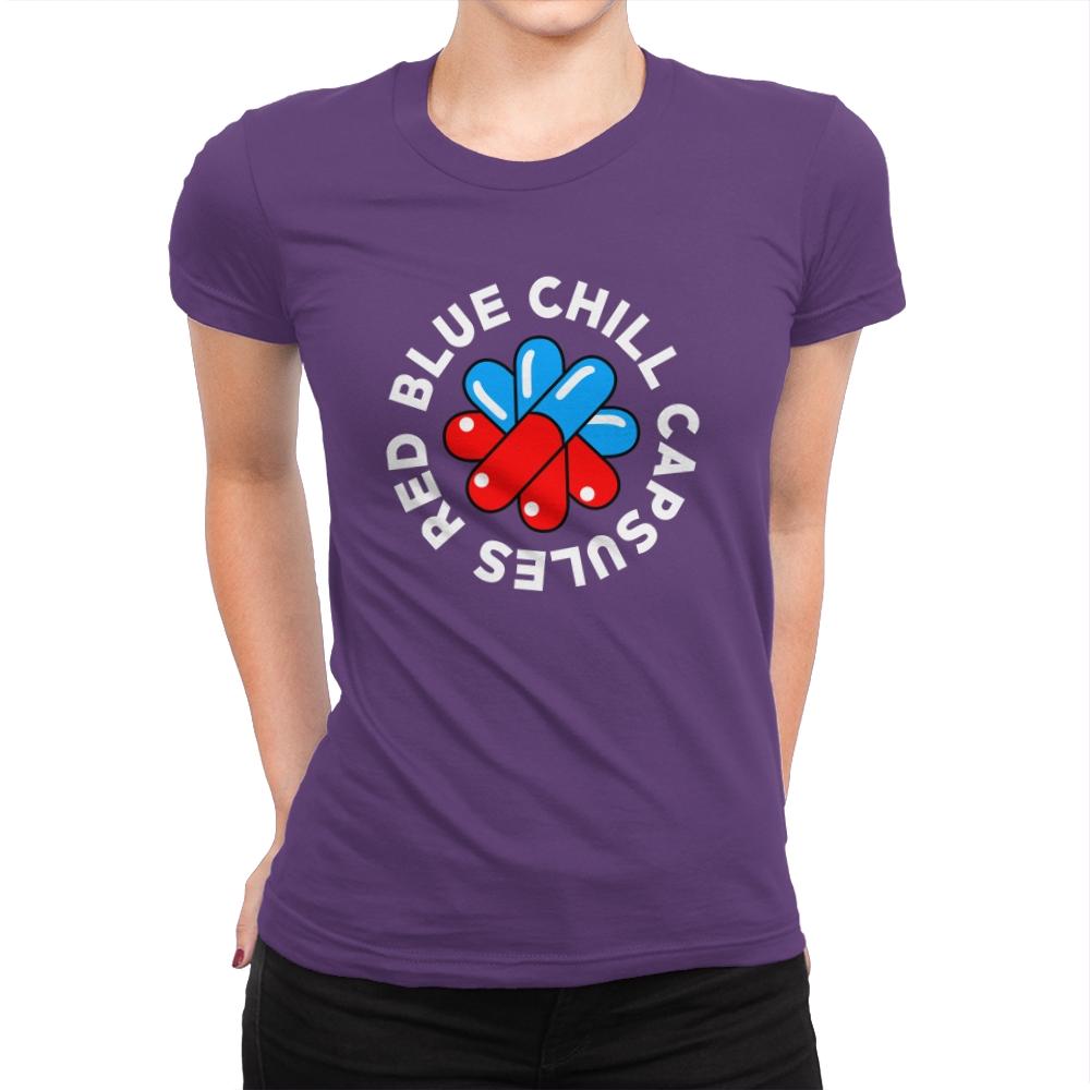 Red Blue Chill Capsules - Womens Premium T-Shirts RIPT Apparel Small / Purple Rush