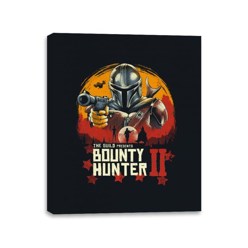 Red Bounty Hunter - Canvas Wraps Canvas Wraps RIPT Apparel 11x14 / Black