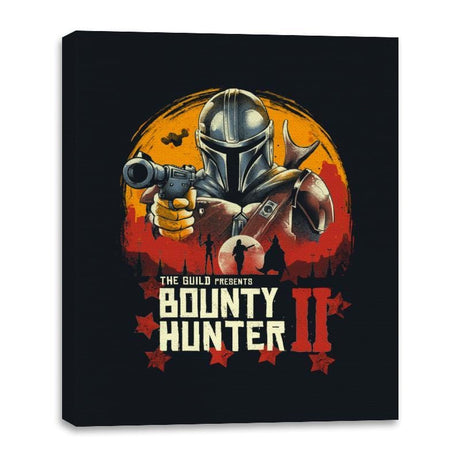 Red Bounty Hunter - Canvas Wraps Canvas Wraps RIPT Apparel 16x20 / Black