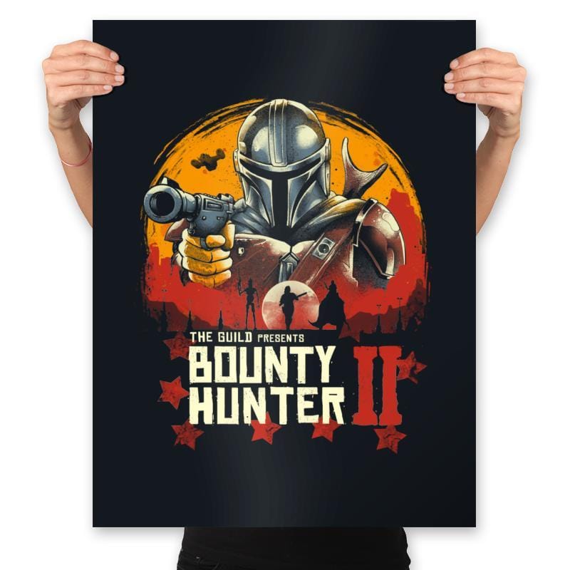 Red Bounty Hunter - Prints Posters RIPT Apparel 18x24 / Black