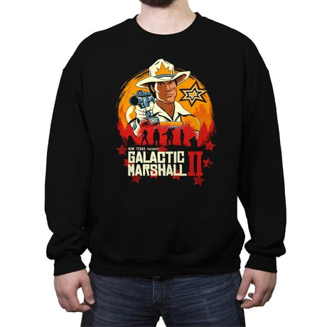 Red Galactic Marshall II - Crew Neck Sweatshirt Crew Neck Sweatshirt RIPT Apparel Small / Black