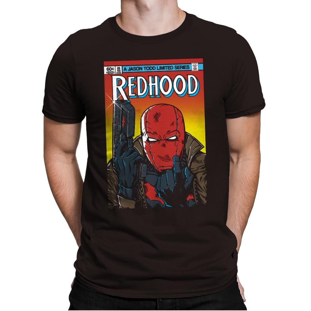 Red Hood - Mens Premium T-Shirts RIPT Apparel Small / Dark Chocolate